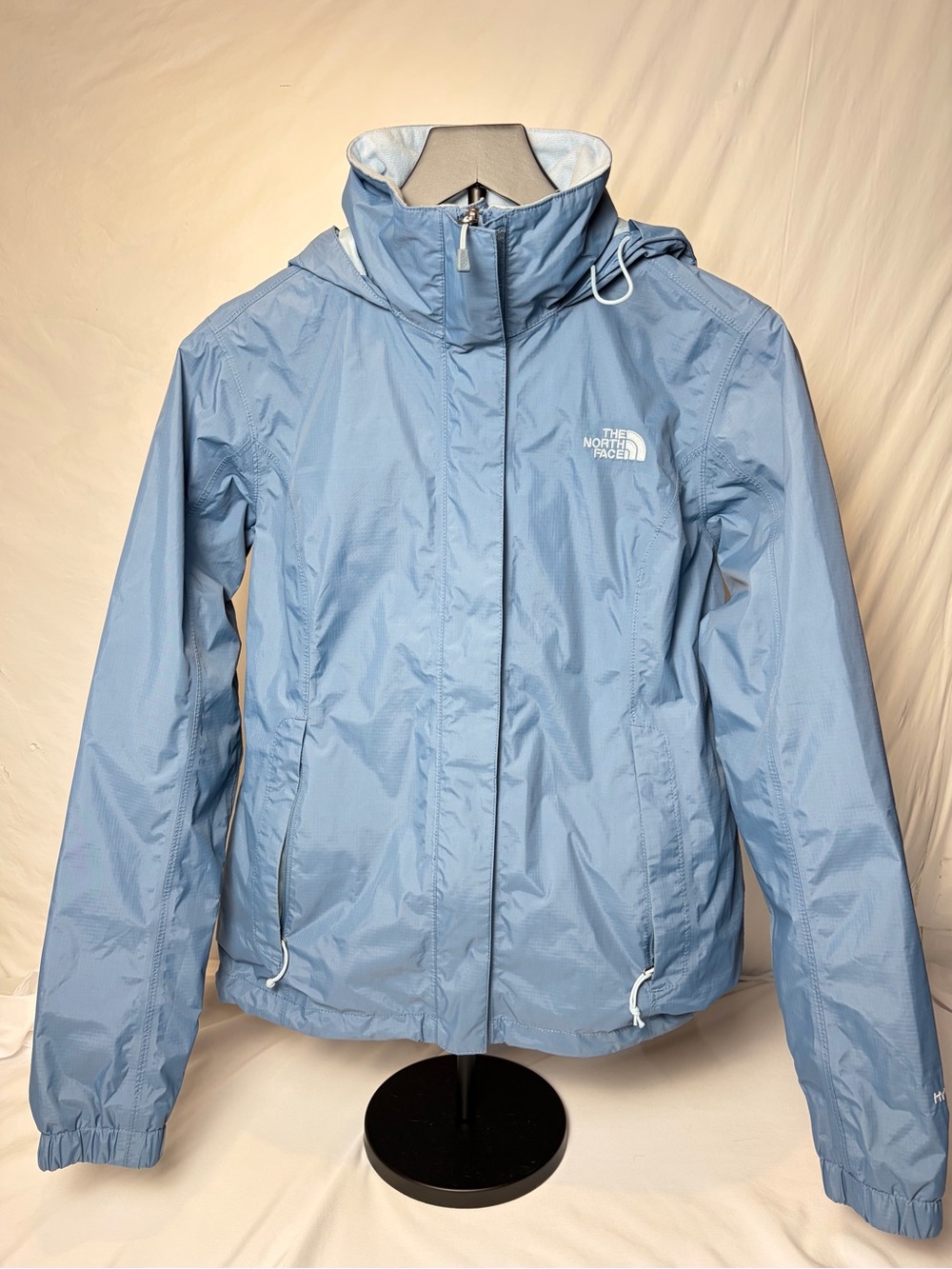 The North Face Women’s Small HyVent Rain Jacket Light Blue Hooded